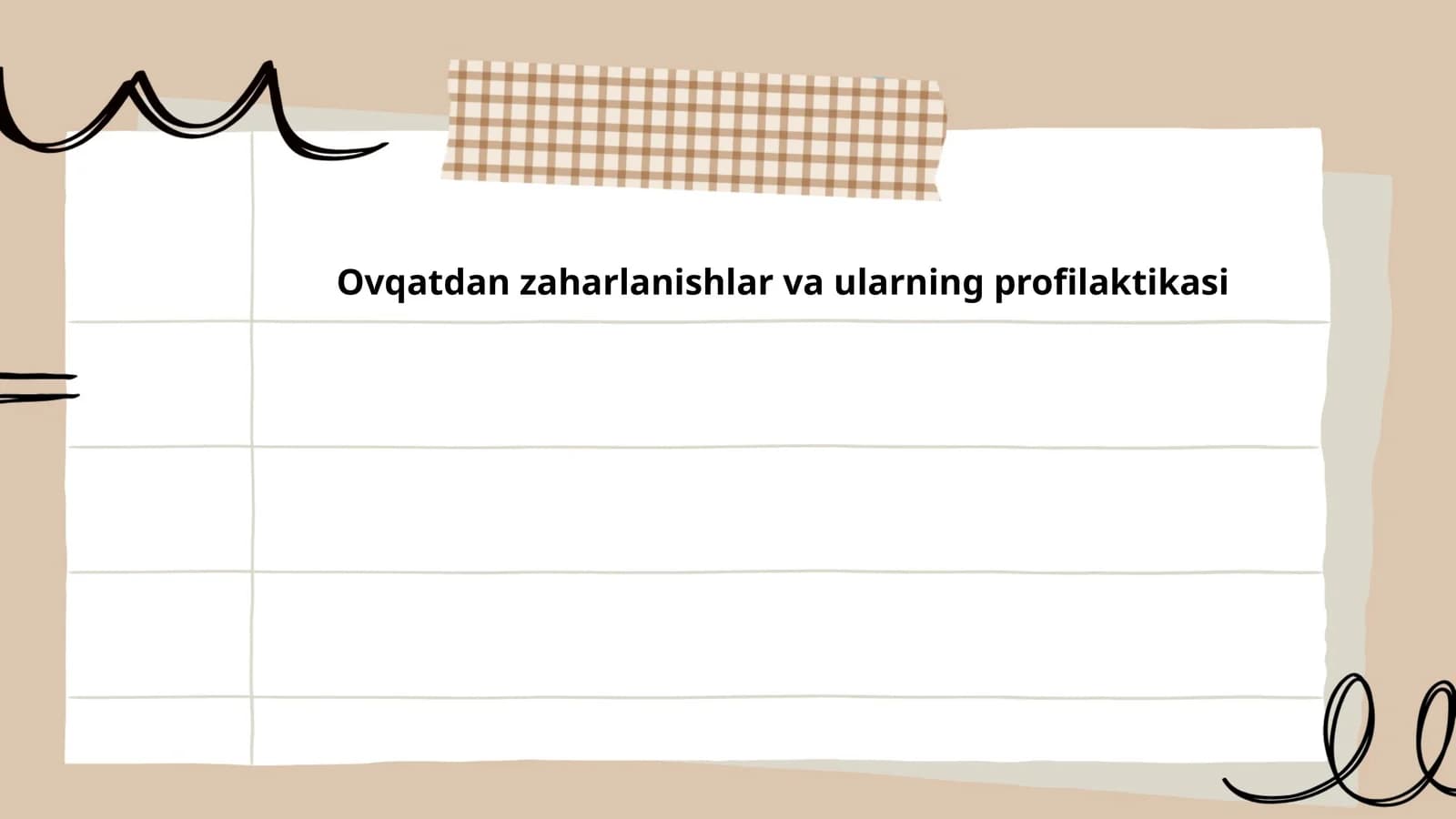 Ovqatdan zaharlanishlar va ularning profilaktikasi