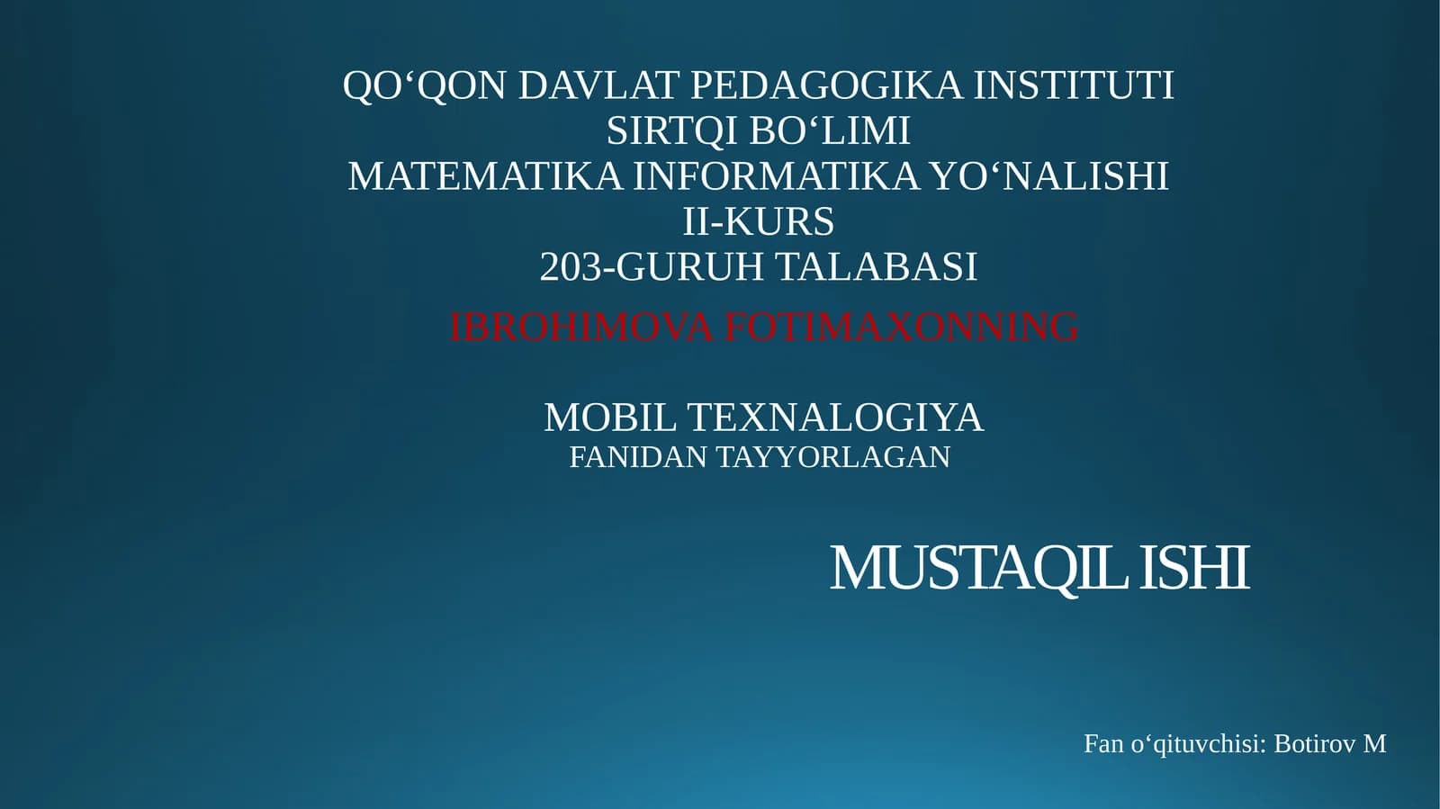 MOBIL TEXNOLOGIYALARNING GRAFIK IMKONIYATLARI MISOLIDA CORELDRAW DASTURLARIDA ISHLASH