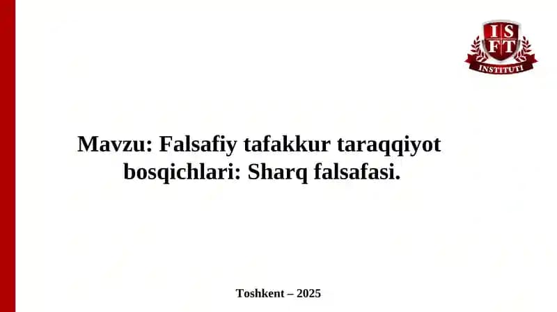 Falsafiy tafakkur taraqqiyot