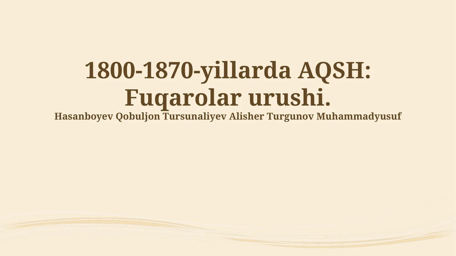 1800-1870-yillarda AQSH: Fuqarolar urushi