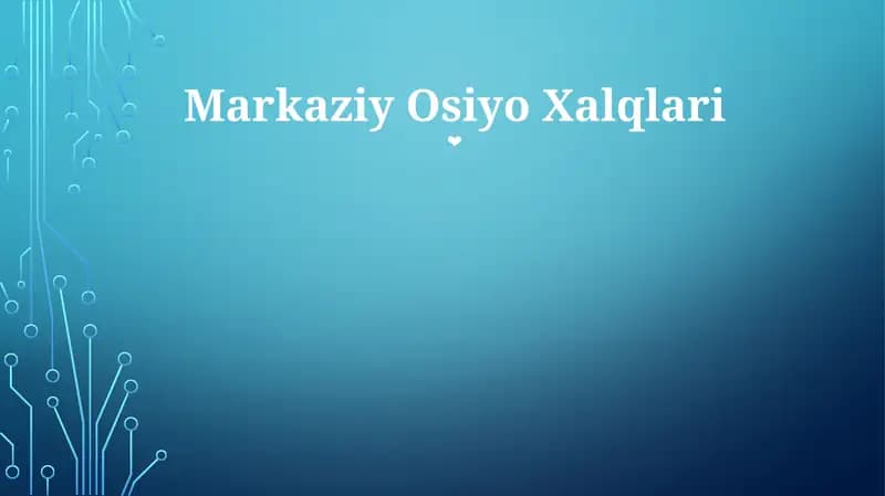 Markaziy Osiyo Xalqlari