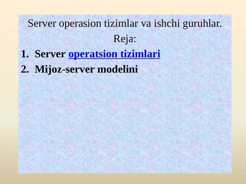 Serveroperatsiontizimlari