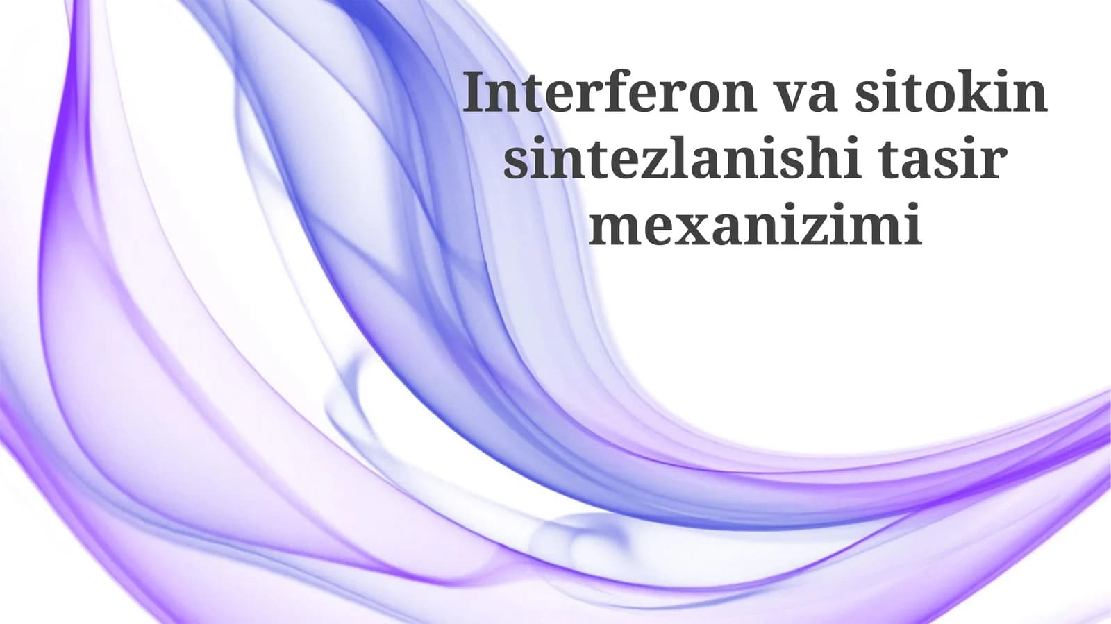 Interferon va sitokinlarning o'zaro ta'siri