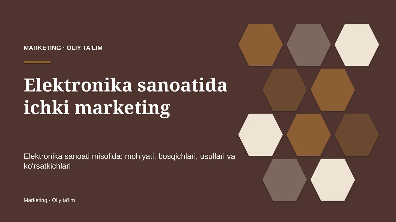 elektronika sanoatida ichki marketing 7022
