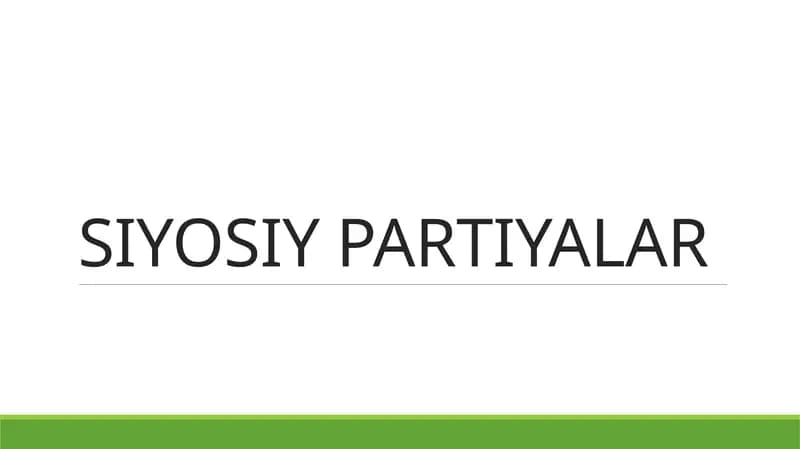 Siyosiy partiyalar