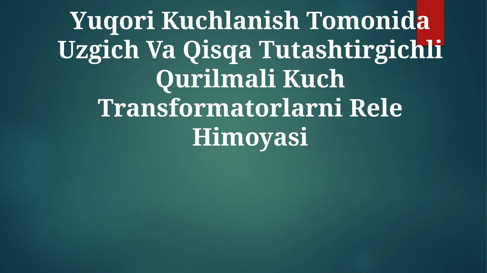 Uzgich va Qisqa Tutashtirgichli Qurilmali Kuch Transformatorlar