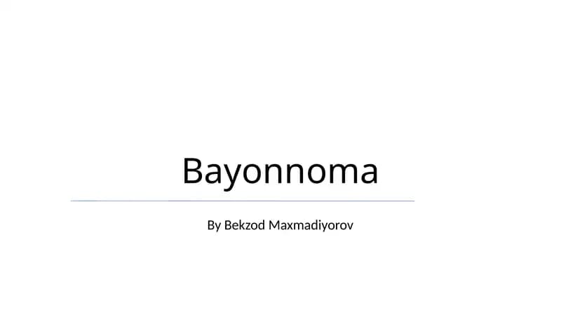 Bayonnoma