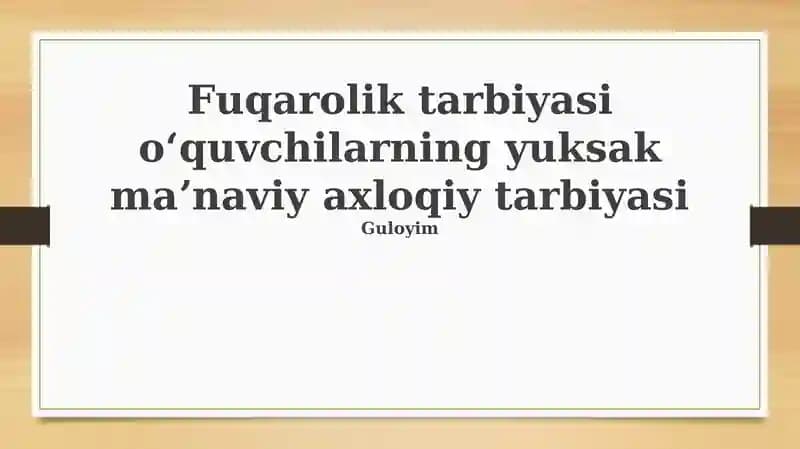 Fuqarolik tarbiyasi