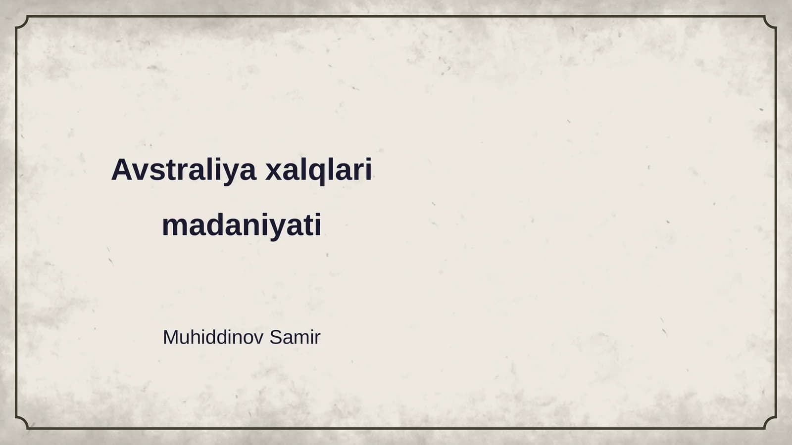 Avstraliya xalqlari madaniyati
