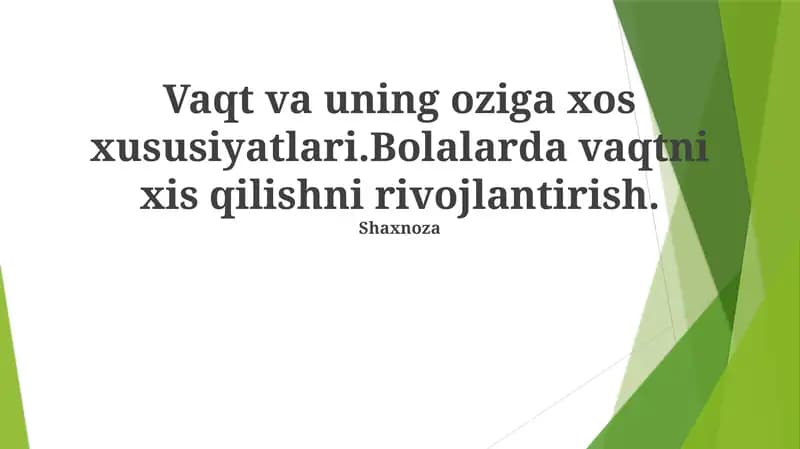 Biologik soatlar va vaqt