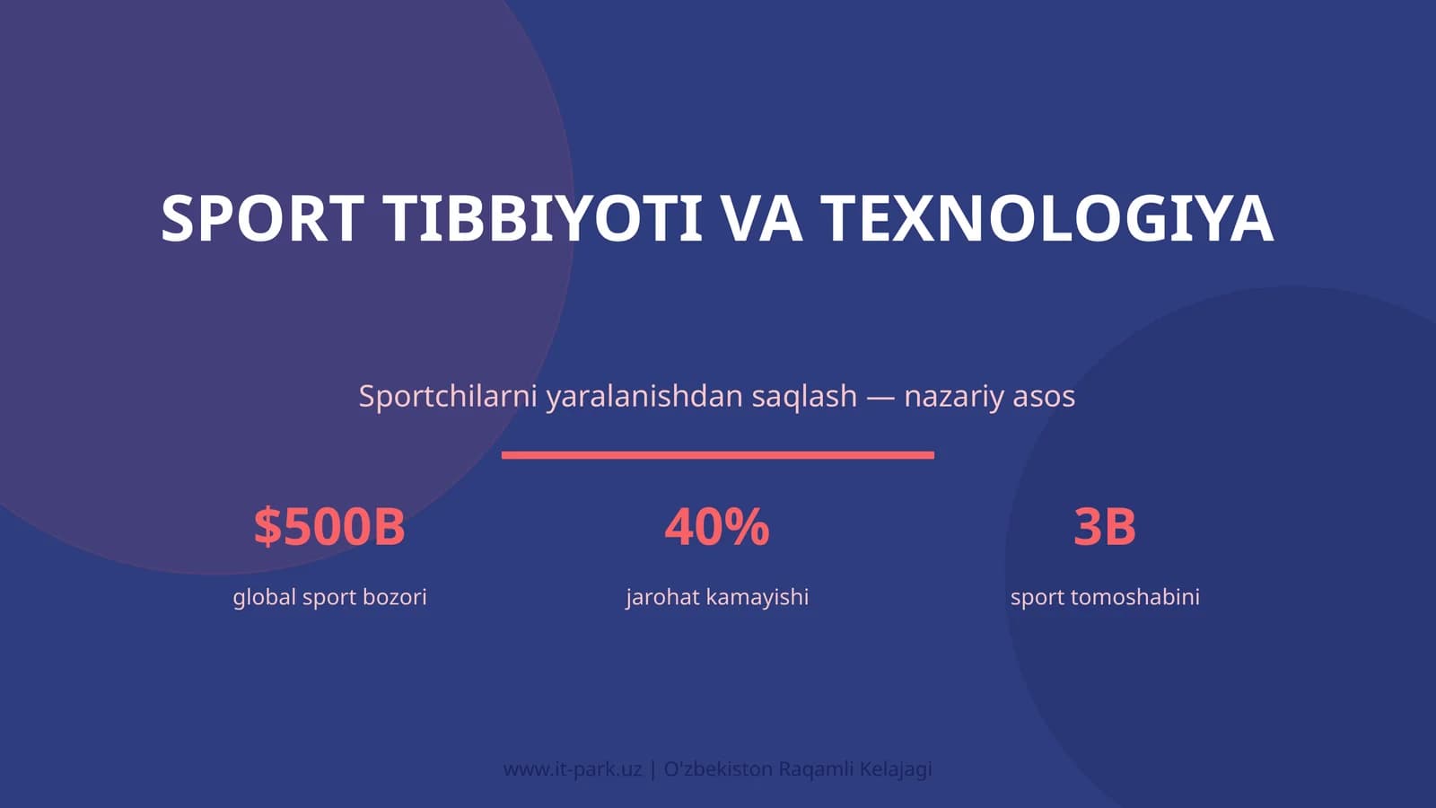 SPORT TIBBIYOTI VA TEXNOLOGIYA