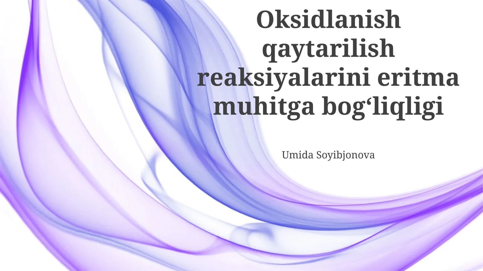 Redoks reaksiyalari asoslari va elektrod potensiali