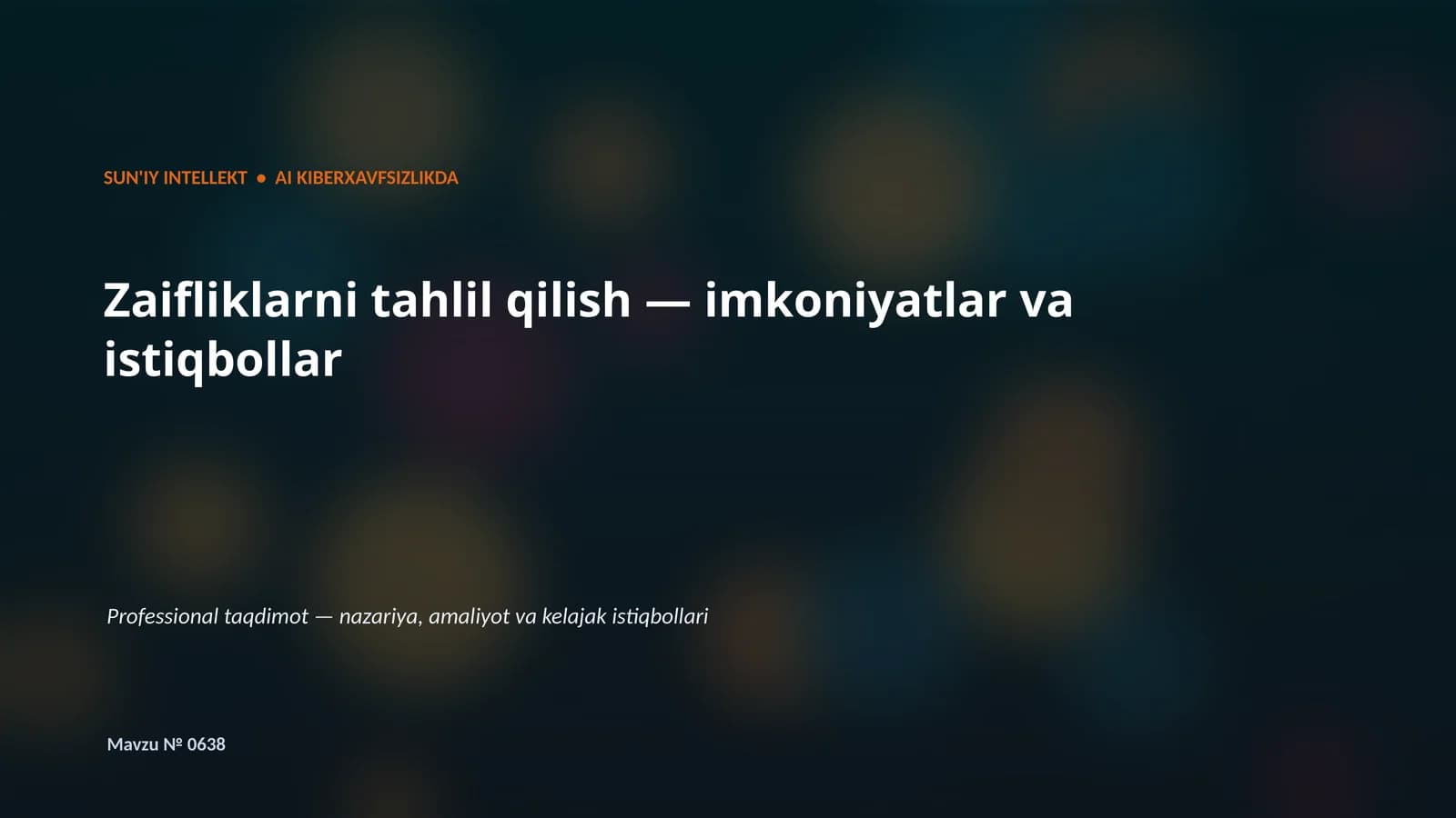 Professional taqdimot — nazariya, amaliyot va kelajak istiqbollari