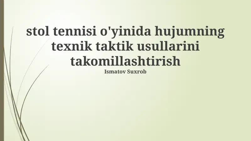 Zamonaviy Xuruj Texnikalarini Takomillashtirish