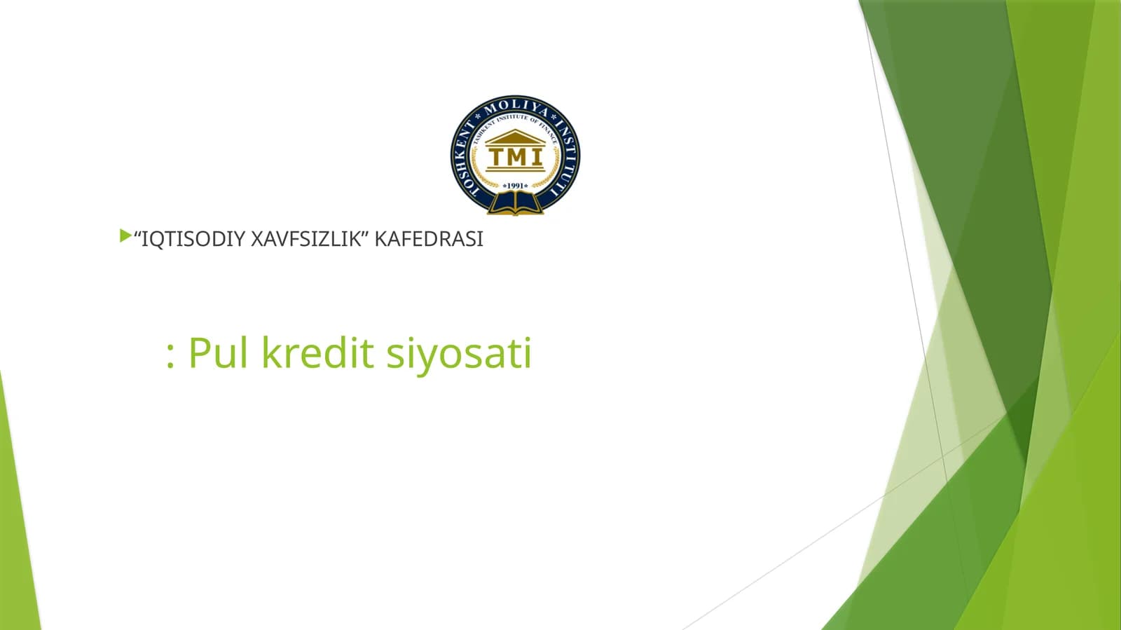 Pul kredit siyosati