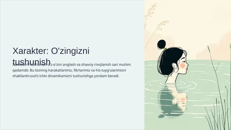 Xarakter: O'zingizni tushunish