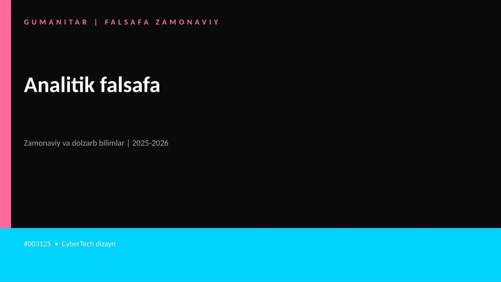Analitik falsafa
