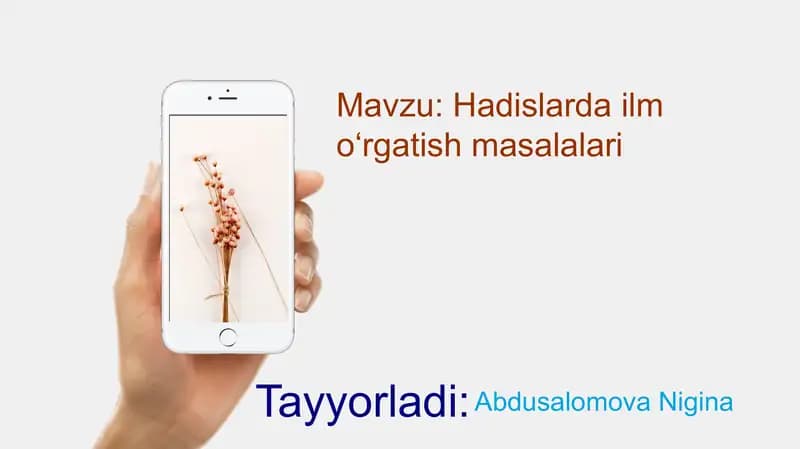 Hadislarda ilm oʻrgatish masalalari