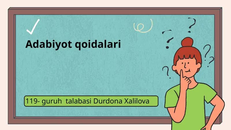 Adabiyot qoidalari