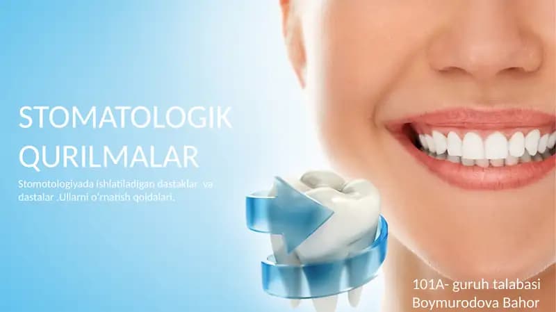 stomotologik qurilmalar  dastaklar va dastalar. Ularni o'rnatish qoidalar