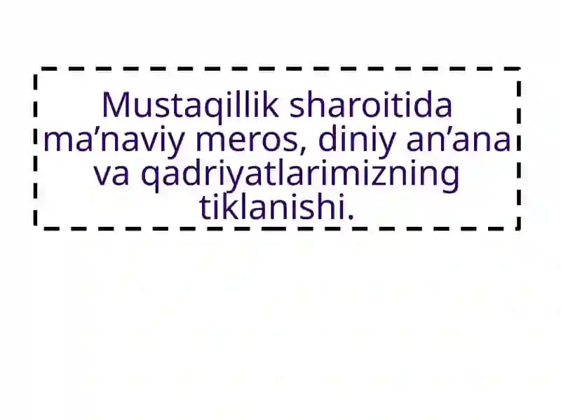 Ma'naviy merosning tiklanishi