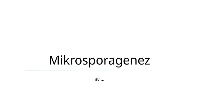 Mikrosporagenez