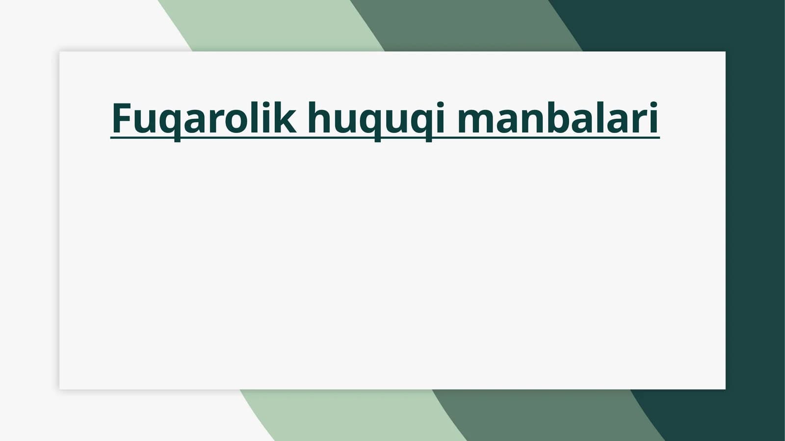 Fuqarolik huquqi manbalari