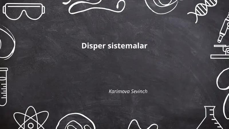 Disper sistemalar