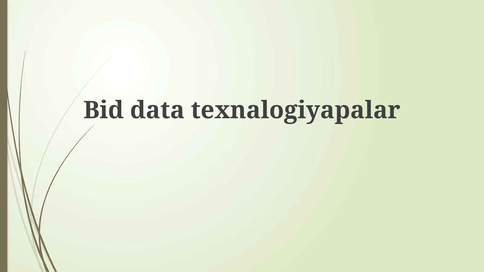 Bid datatexnalogiyapalar