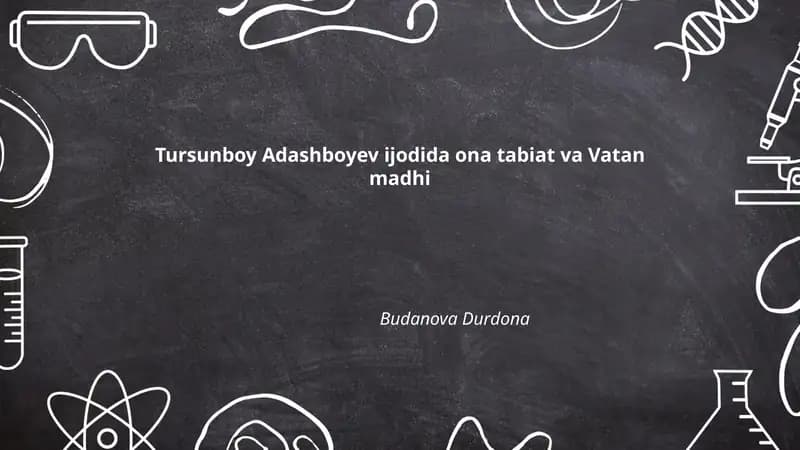 Ona tabiat va Vatan madhi