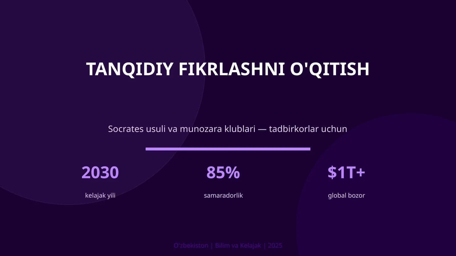 Tanqidiy fikrlashni o'qitish
