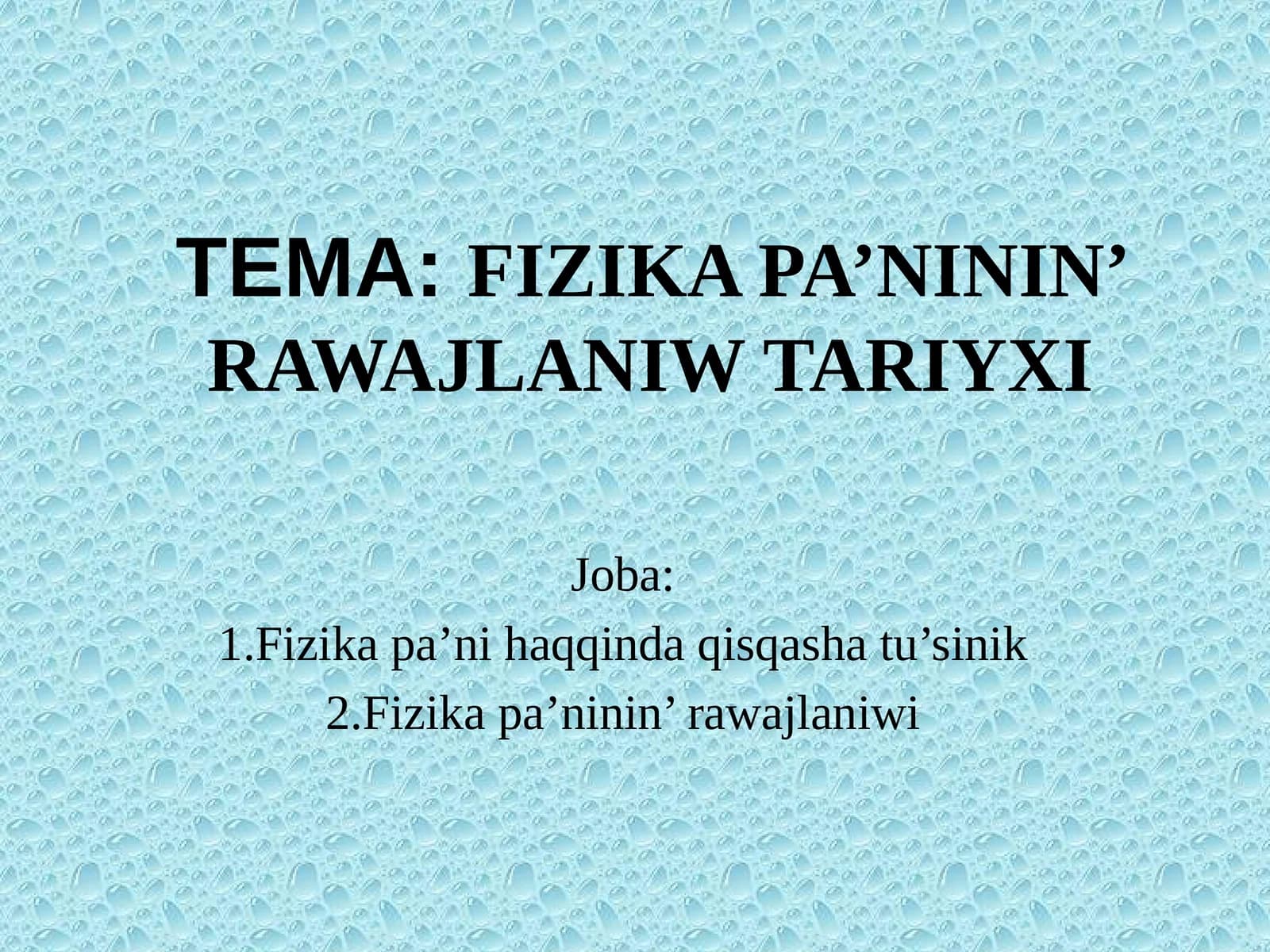 Fizika-ta'biyat