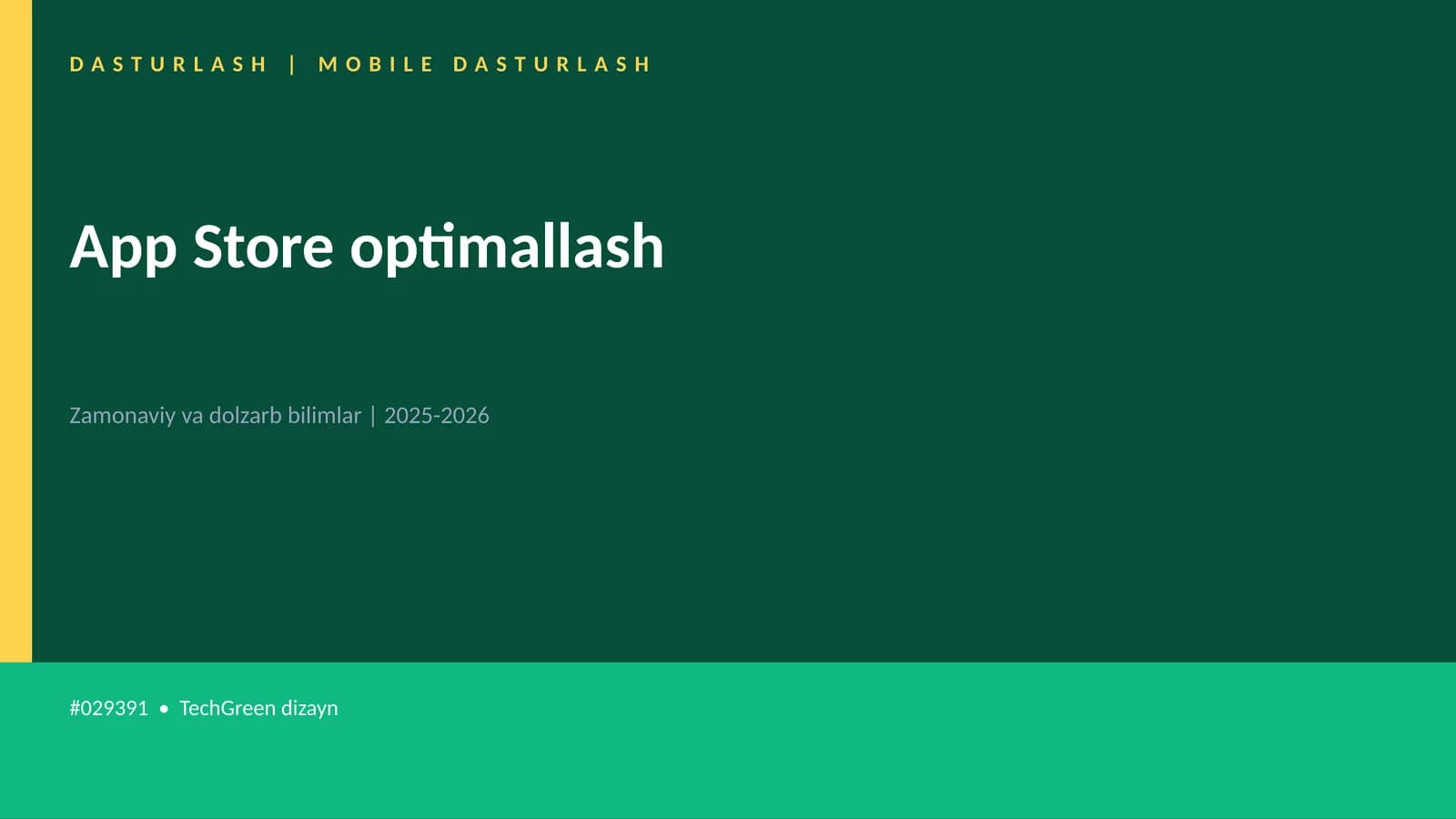 App Store optimallash
