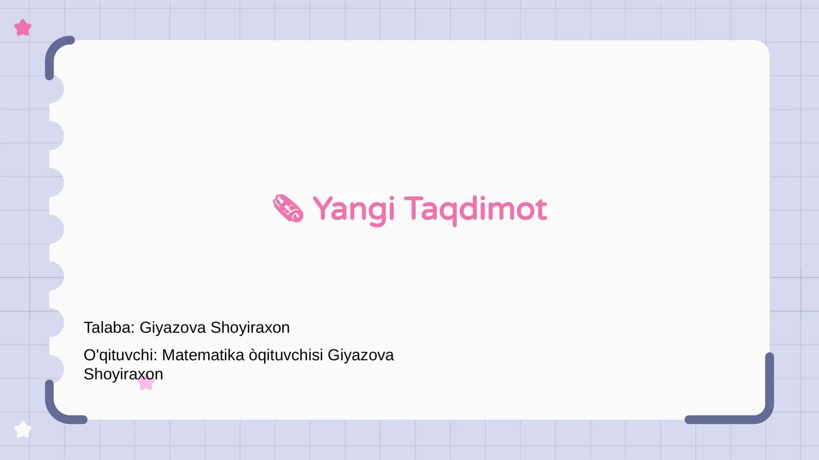 Yangi Taqdimot