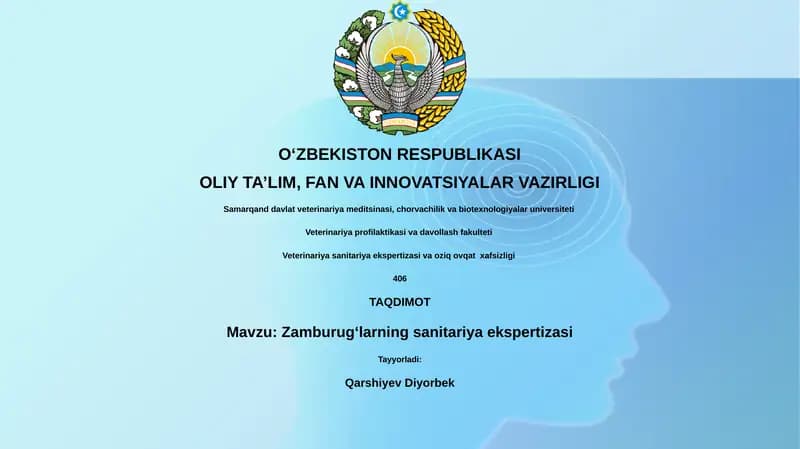 Zamburug‘larning sanitariya ekspertizasi