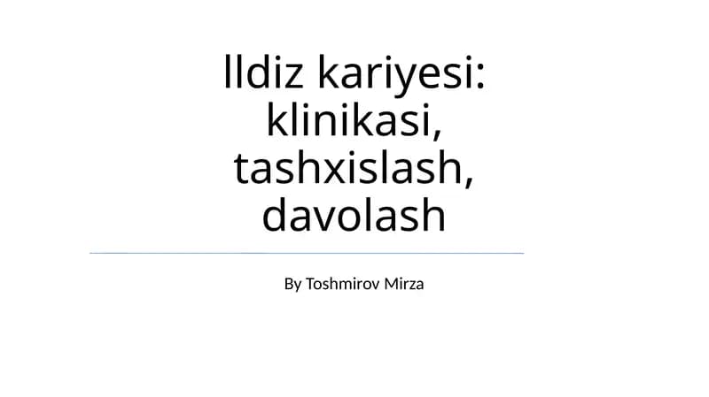 Buyrak toshlarini davolash