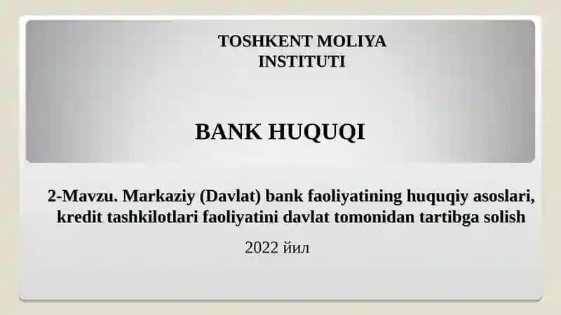 BANK HUQUQI