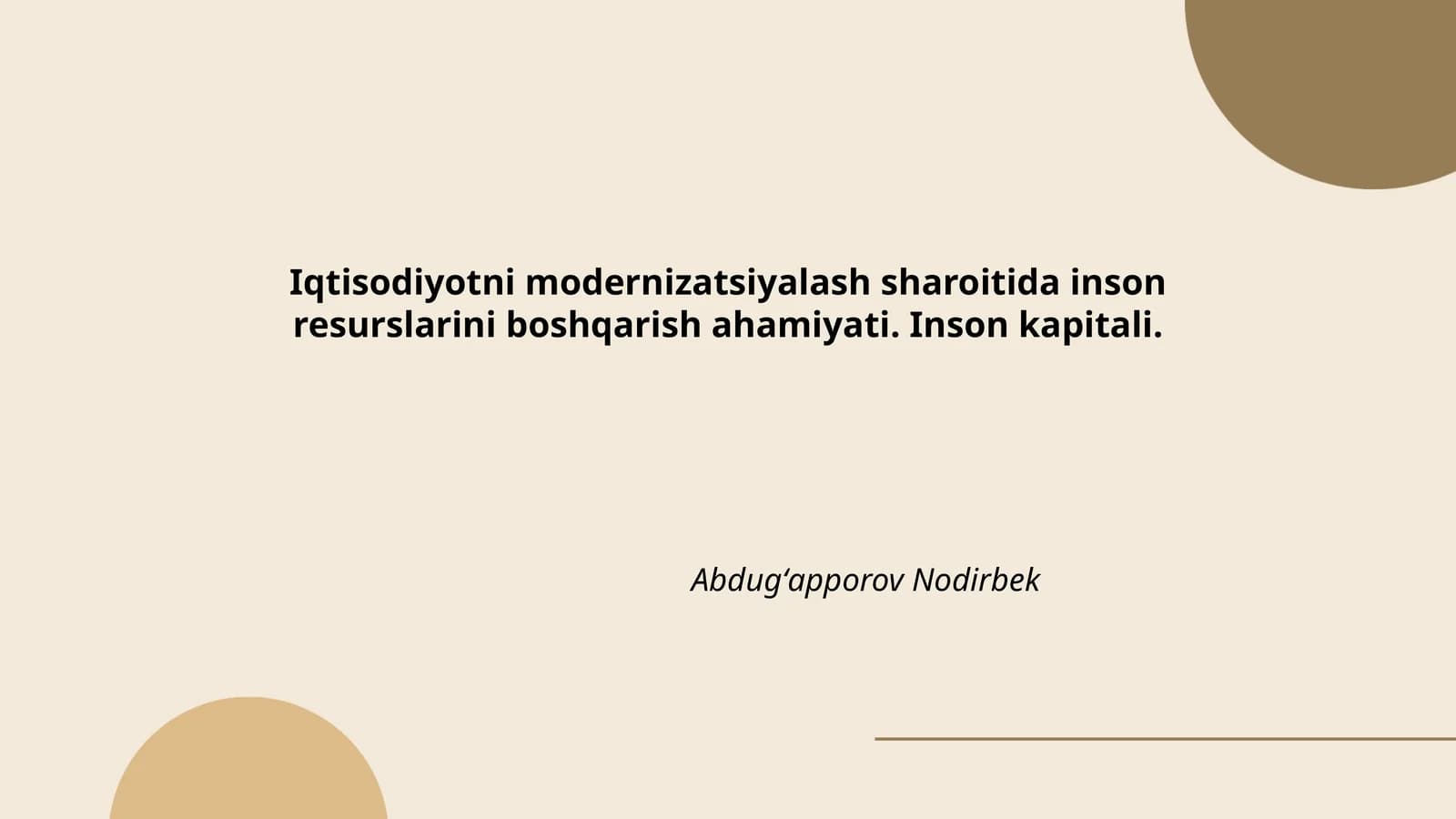 Inson Kapitali: Tushuncha va Rol