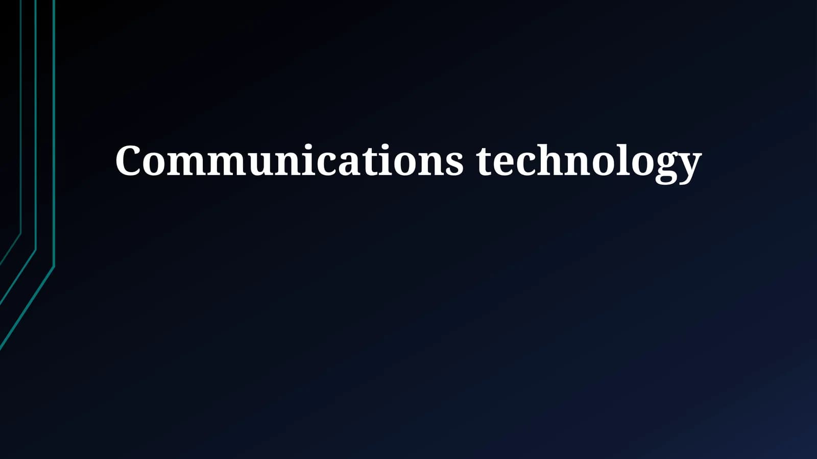 Communications technology