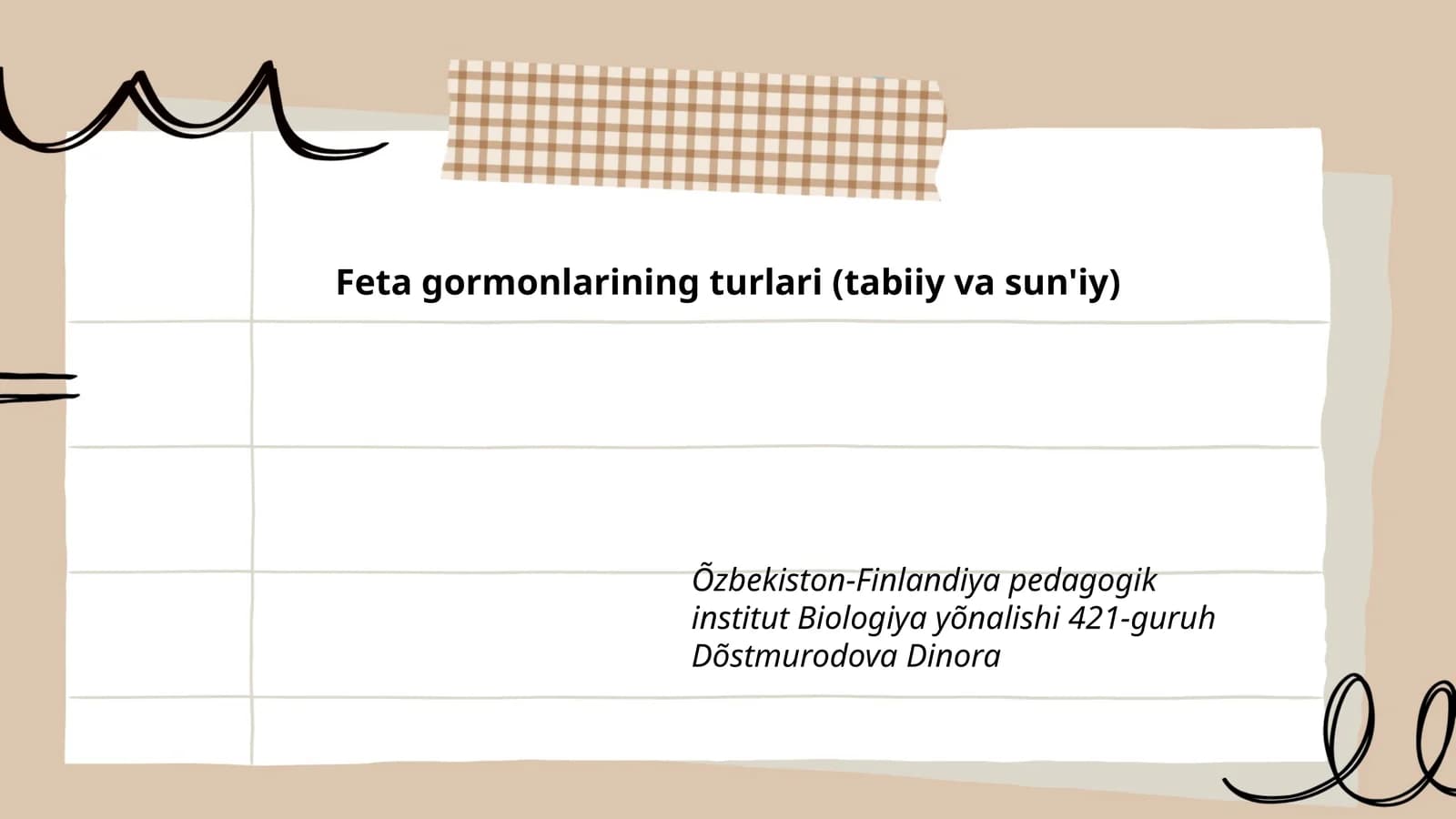 Feta gormonlarining turlari