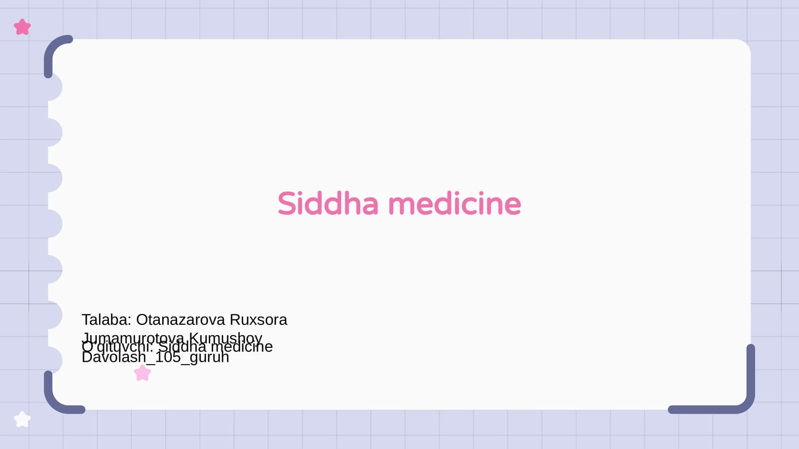 Siddha tibbining tarixi