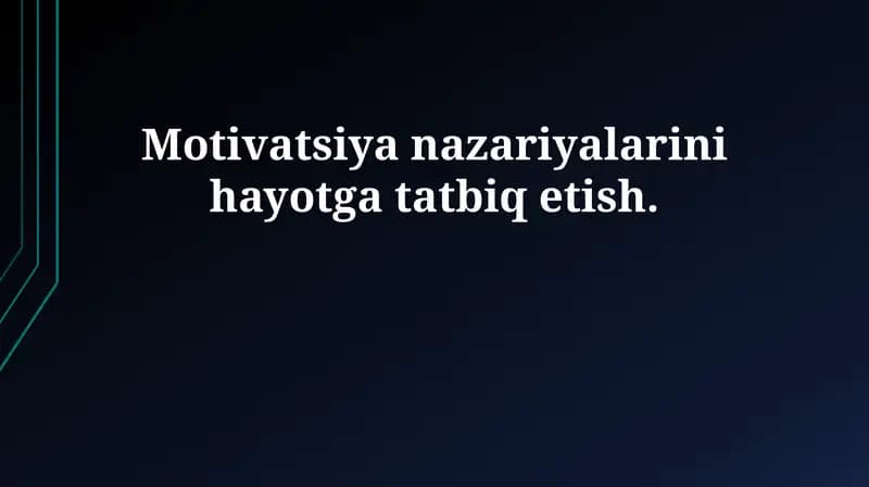 Motivatsiya nazariyalari