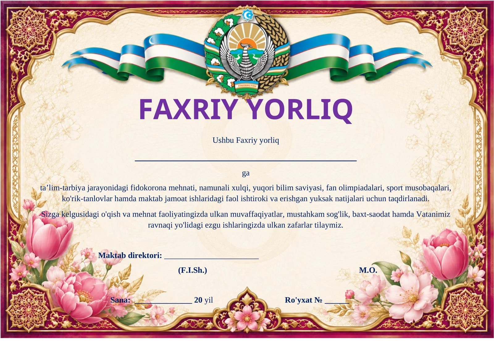 FAXRIY YORLIQ