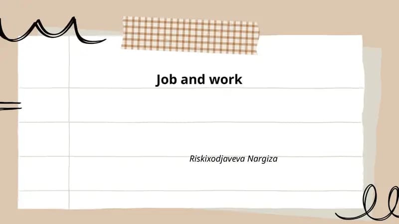 Job and work