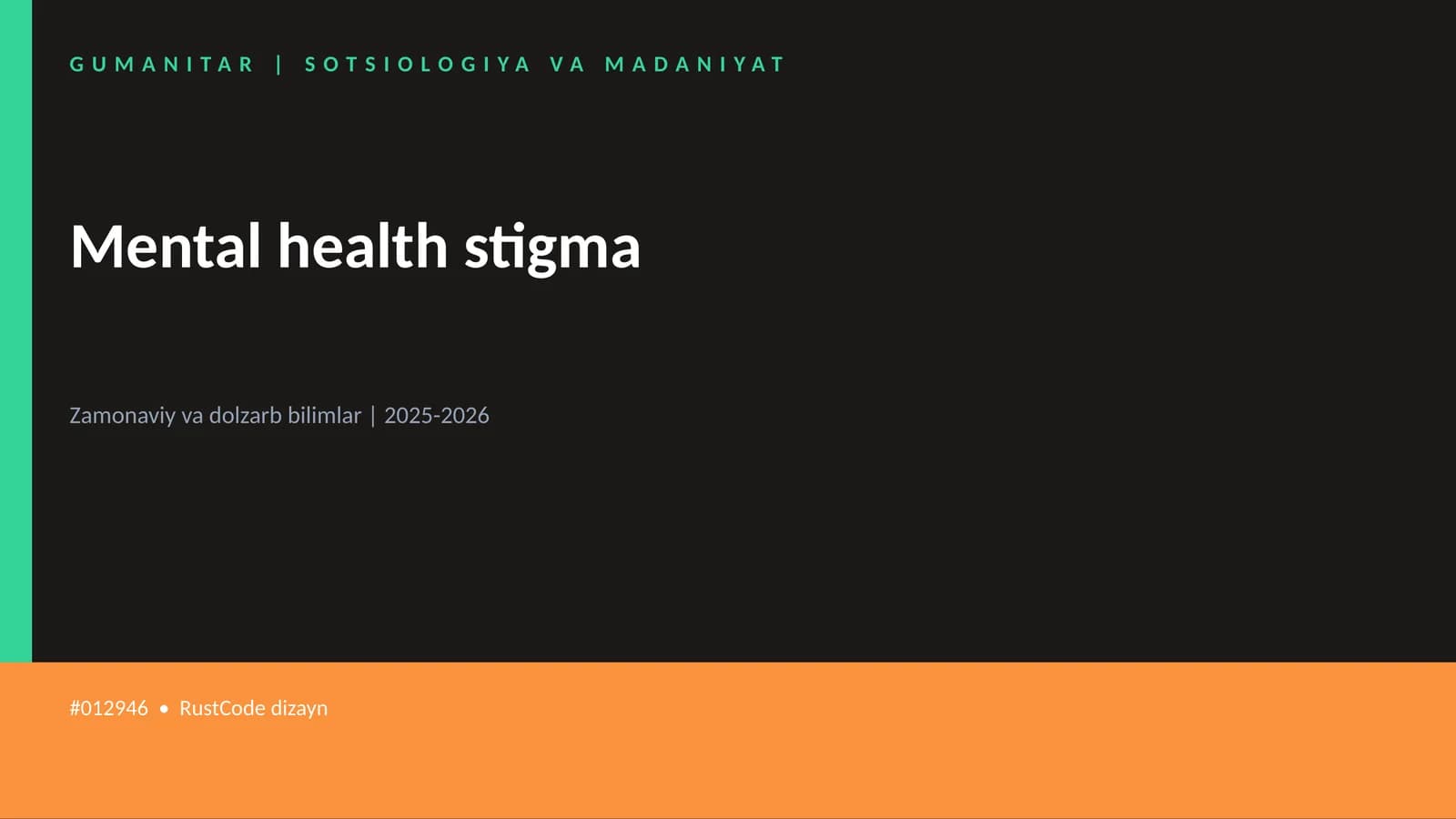 Mental health stigma