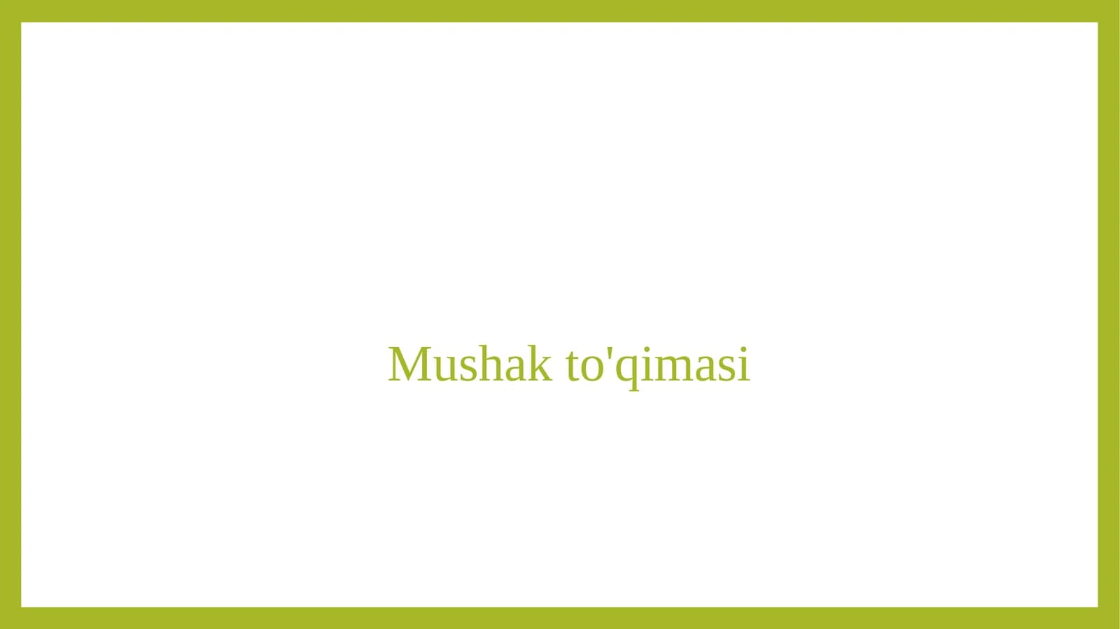 Mushak to'qimasi