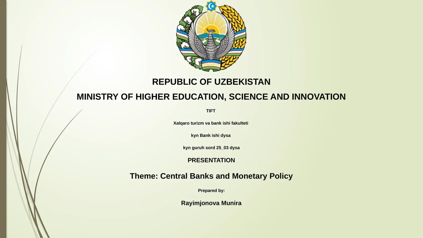 Theme: Central Banks and Monetary Policy