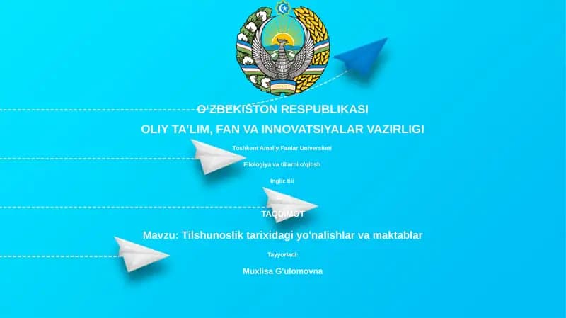 Tilshunoslik tarixidagi yo'nalishlar va maktablar