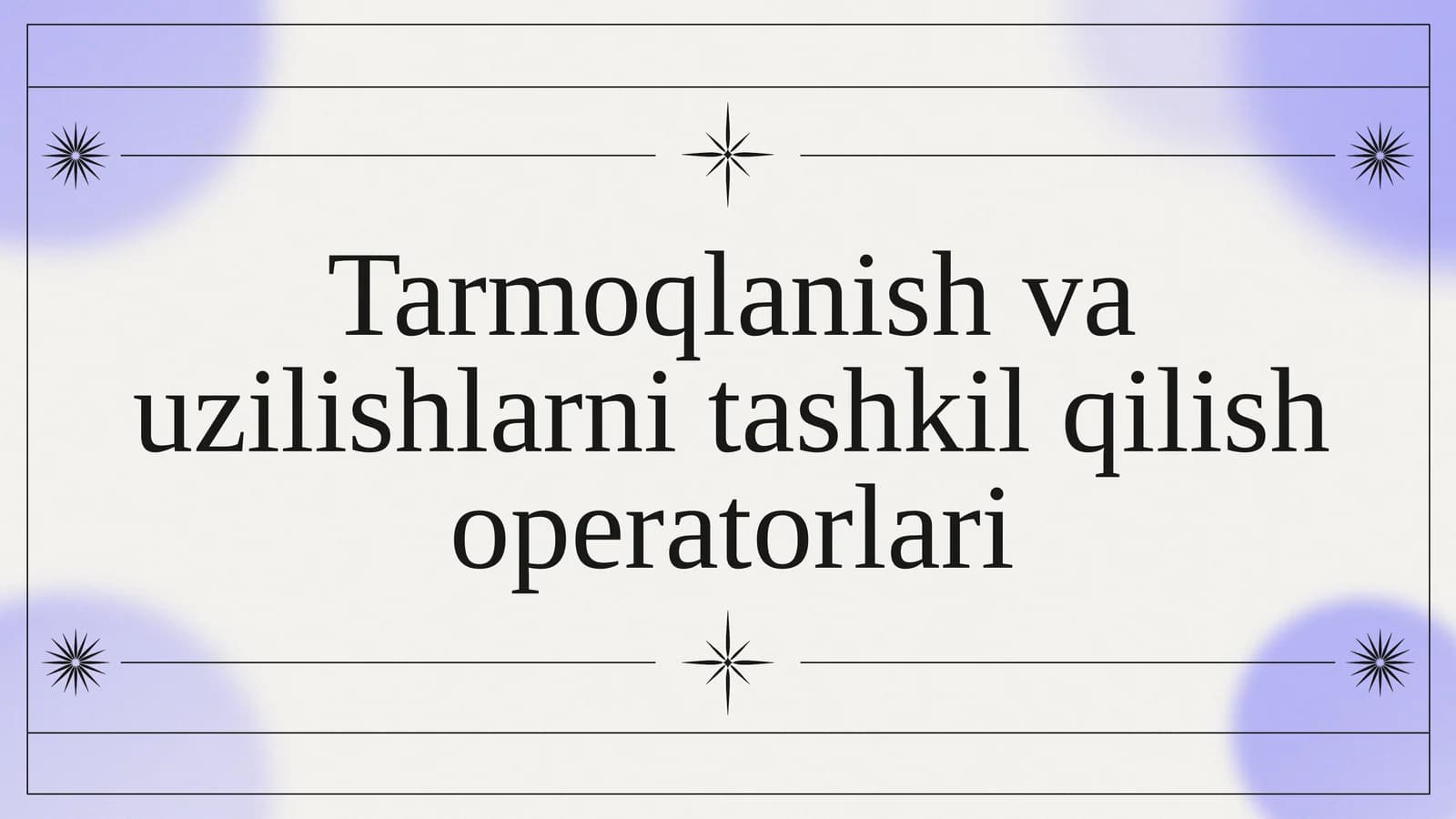 Shartli operatorlar. Toʻliqsiz tarmoqlanish if operatori