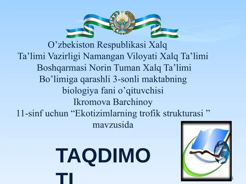 Ekotizimlarning trofik strukturasi